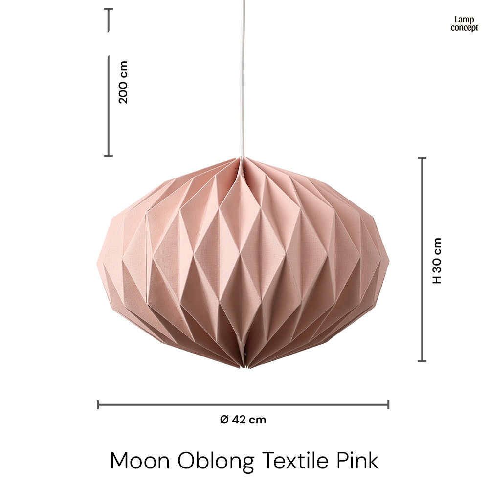 Moon Oblong Textile Dusty Pink