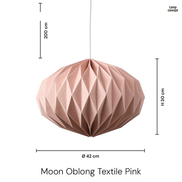 Moon Oblong Textile Dusty Pink