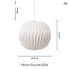 Moon Round Ø34 Taklampa