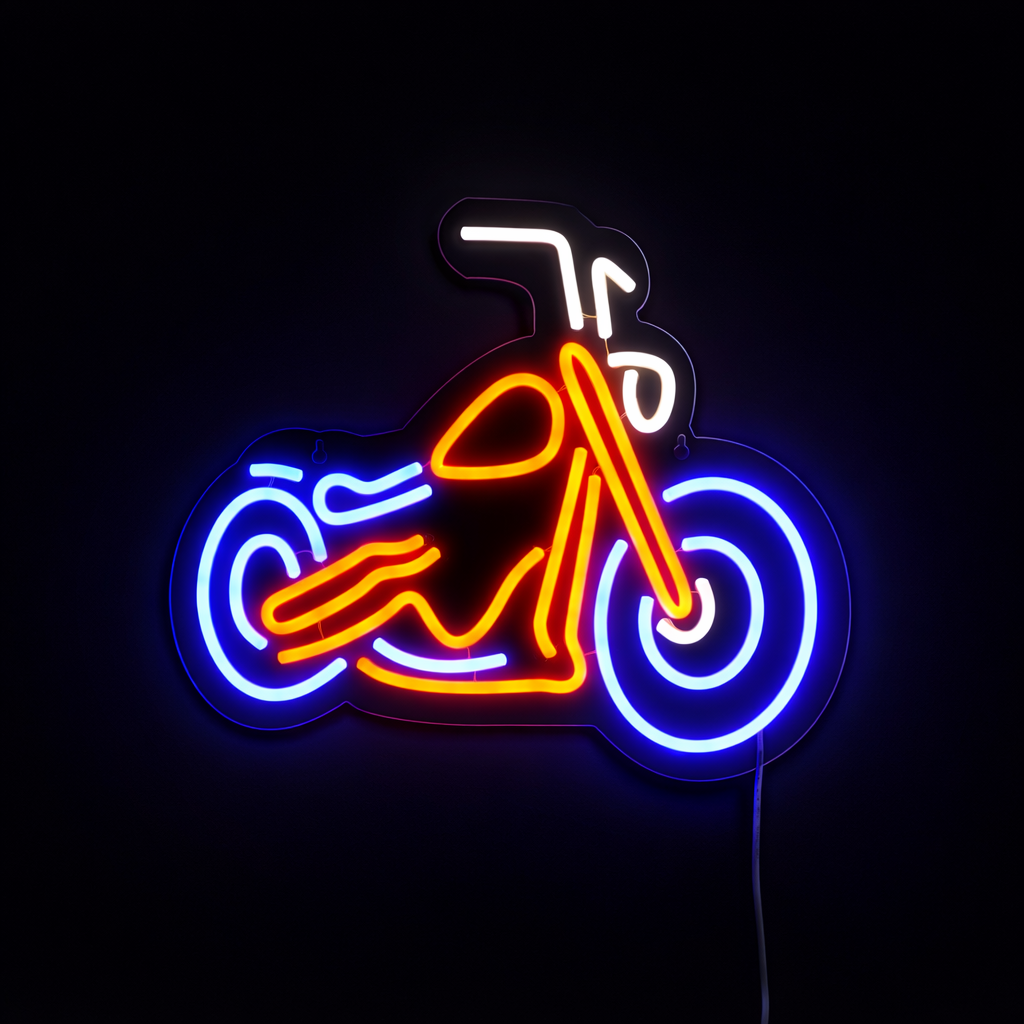 Motorbike Neon Vägglampa