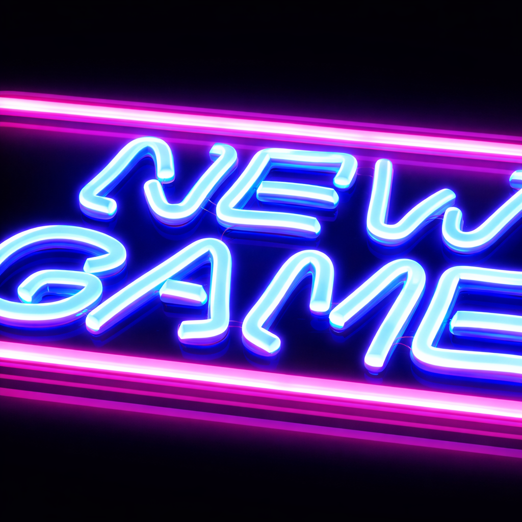 New Game Neon Vägglampa