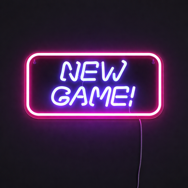 New Game Neon Vägglampa