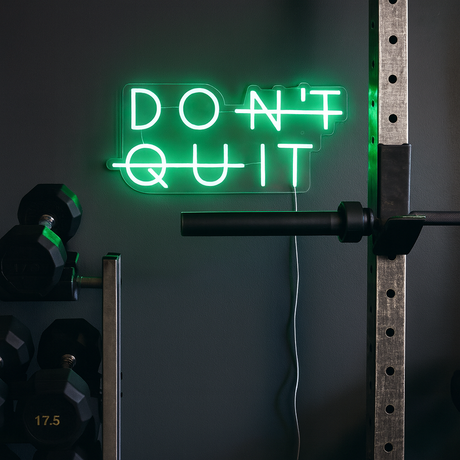 Don't Quit Neon Vägglampa Grön