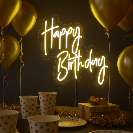 Happy Birthday Neon Vägglampa