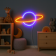 Saturn Neonskylt Blå/Orange