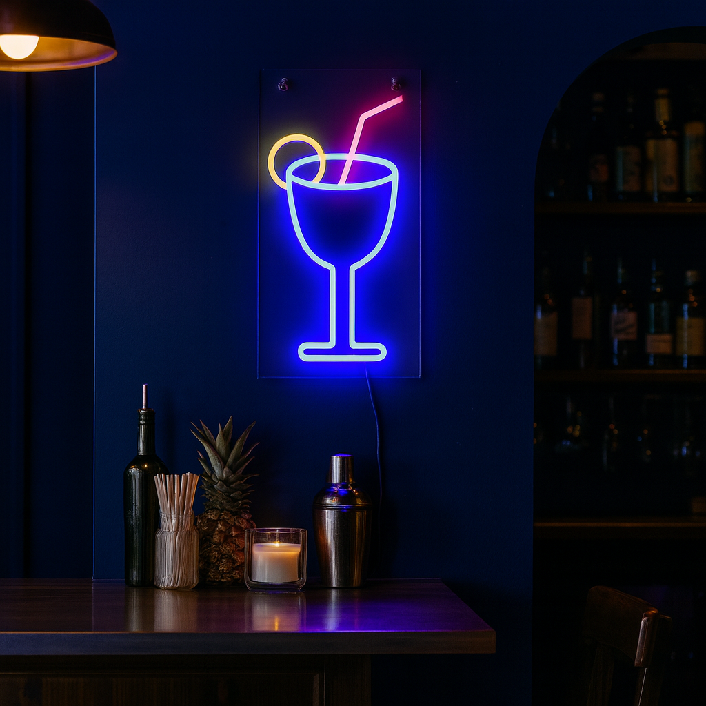 Drink Neon Vägglampa