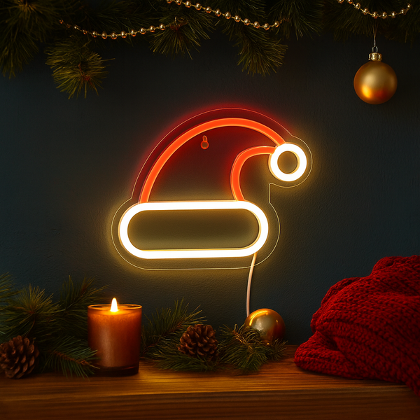 Tomtehatt Neon Vägglampa