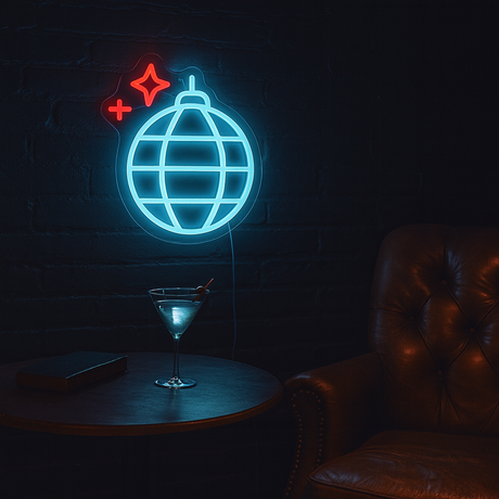 Disco Ball Neon Vägglampa