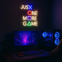 Just One More Game Neon Vägglampa-Lampconcept.se
