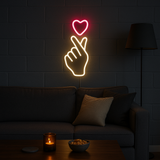 Heart Sign Neon Vägglampa-Lampconcept.se