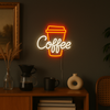 Coffee Cup Neon Vägglampa