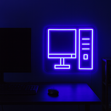 Computer Neon Vägglampa