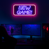 New Game Neon Vägglampa