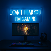 I Cant Hear You Im Gaming Neon Vägglampa-Lampconcept.se