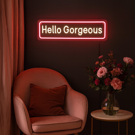 Hello Georgeous Neon Vägglampa