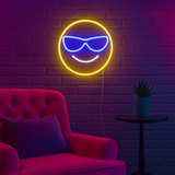 Emoji Cool Neon Vägglampa-Lampconcept.se