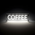 Coffee LED Neon Box Bordslampa