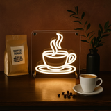 Coffee LED Neon Box Bordlampa-Lampconcept.se