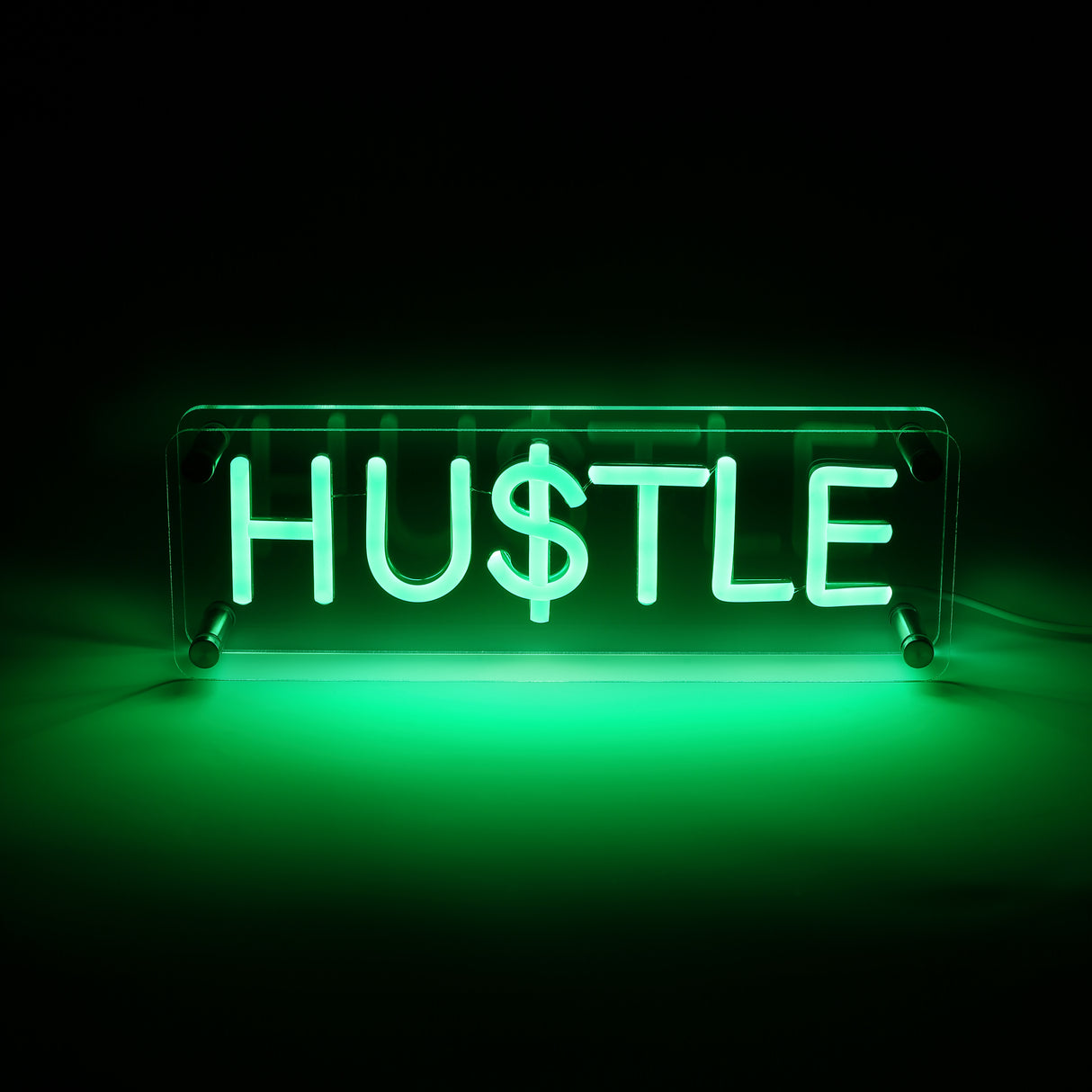 Hustle LED Neon Box Bordlampa