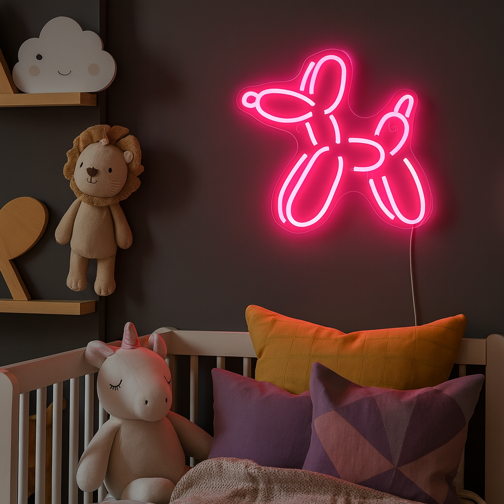 Balloon Animal Neon Vägglampa