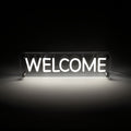 Welcome LED Neon Box Bordslampa