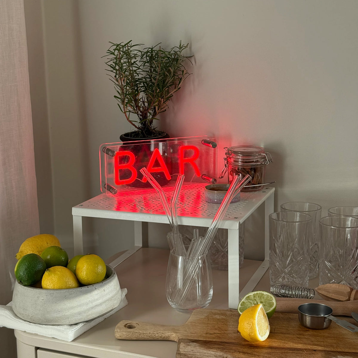 Bar LED Neon Box Bordslampa