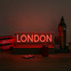 London LED Neon Box Bordslampa