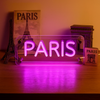 Paris LED Neon Box Bordslampa