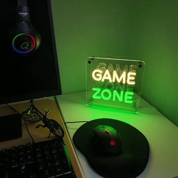 Game Zone LED Neon Box Bordslampa