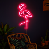 Flamingo Neon Vägglampa