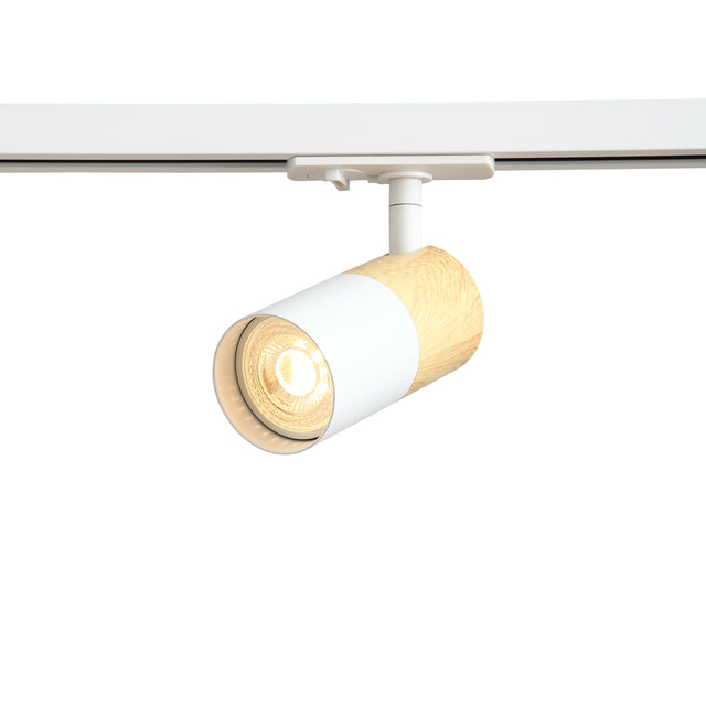 Noda Skinnespot GU10 Hvid/Træ-Nordics Pro-OutletLamper.dk
