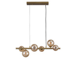 Valencia Långbordstaklampa 63cm Mässing/Amber-Lampconcept.se
