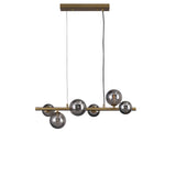 Valencia Långbordstaklampa 63cm Mässing/Smoke-Lampconcept.se
