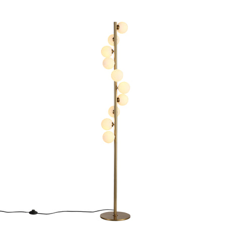 Trento Golvlampa Mässing/Opal-Lampconcept.se