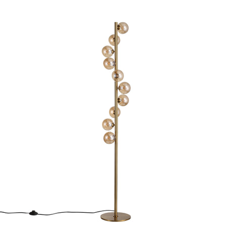 Trento Golvlampa Mässing/Amber-Lampconcept.se