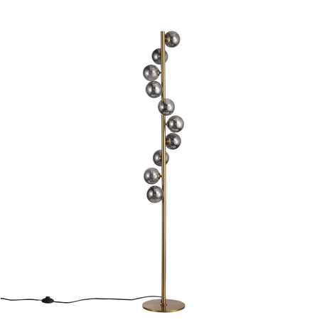 Trento Golvlampa Mässing/Rökfärgad-Lampconcept.se