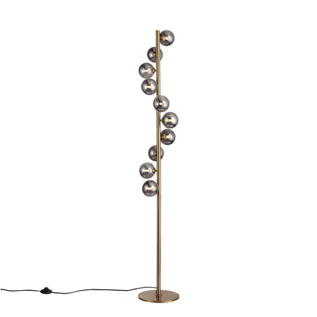 Trento Golvlampa Mässing/Rökfärgad-Lampconcept.se