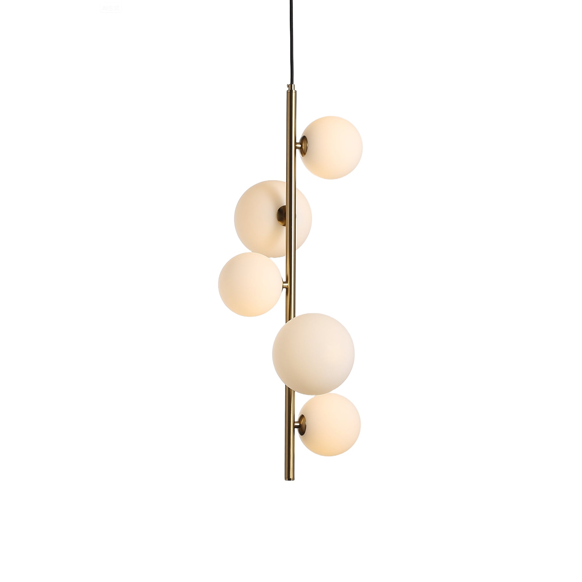 Valencia Hörntaklampa Mässing/Opal-Lampconcept.se