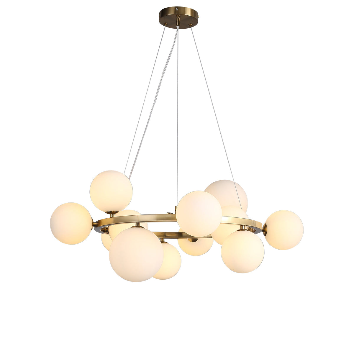 Valencia Ljuskrona Mässing/Opal