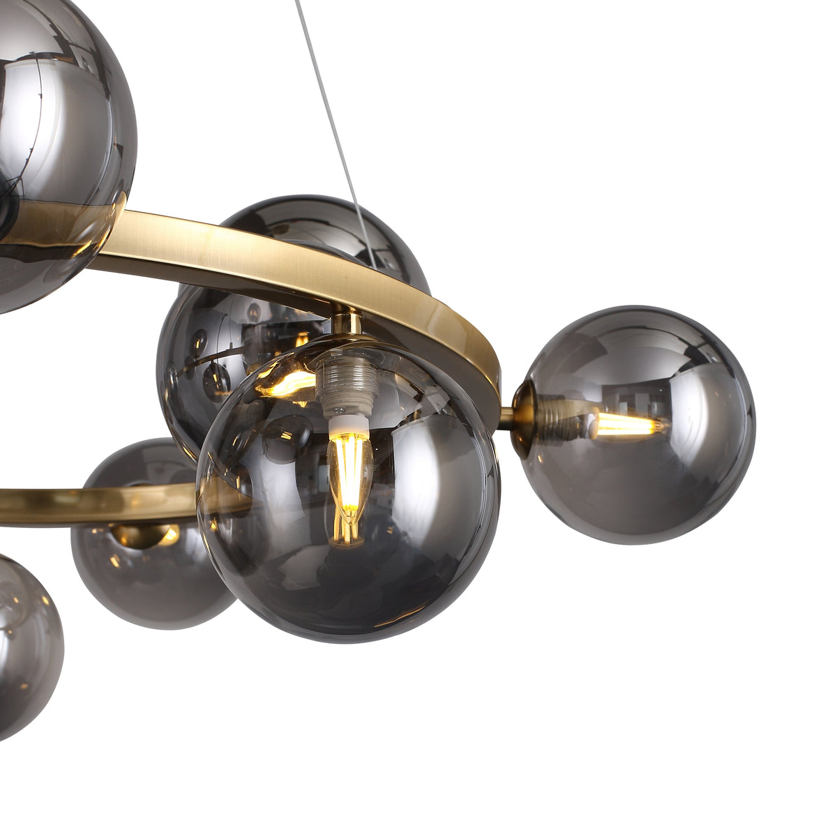 Valencia Ljuskrona Mässing/Smoke