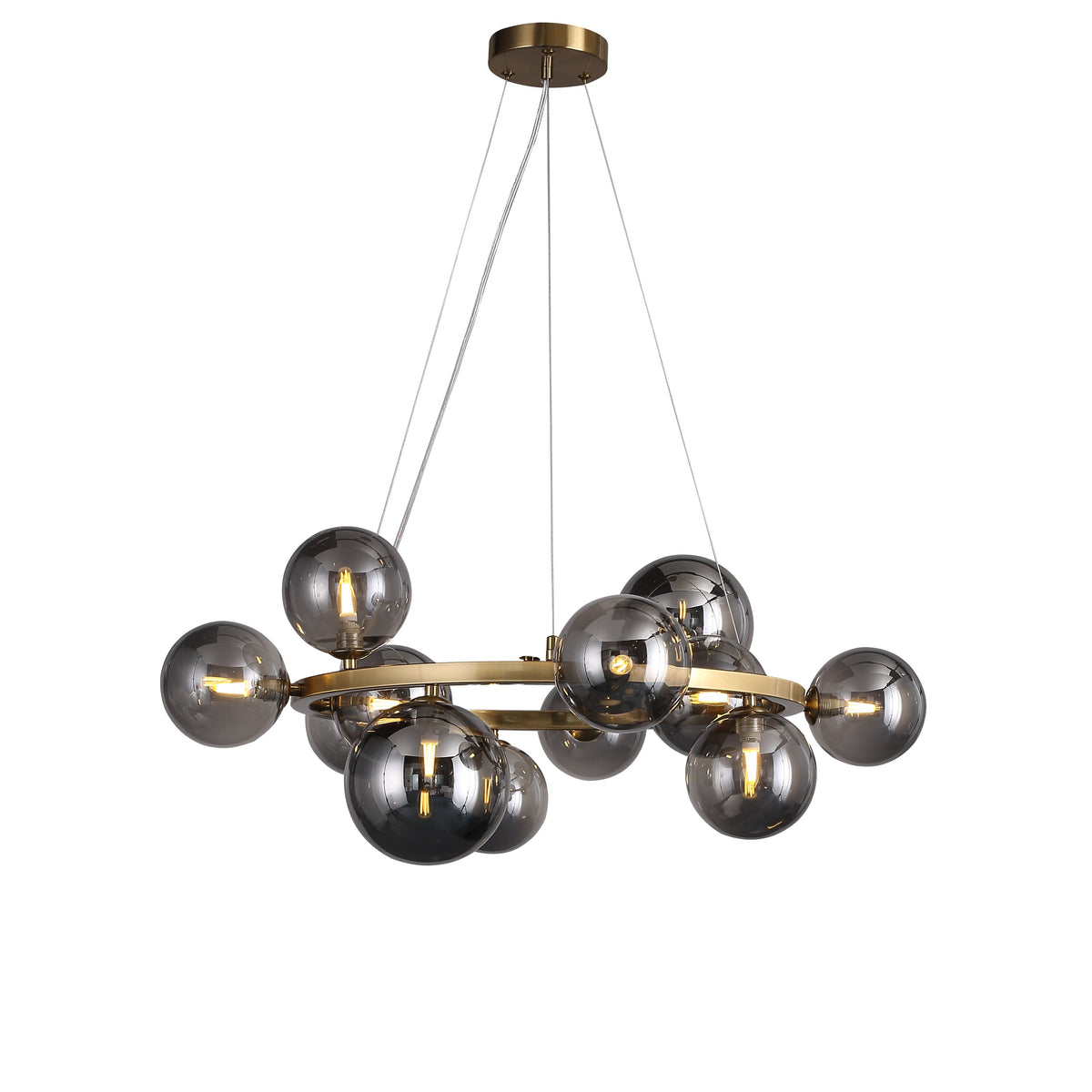 Valencia Ljuskrona Mässing/Smoke