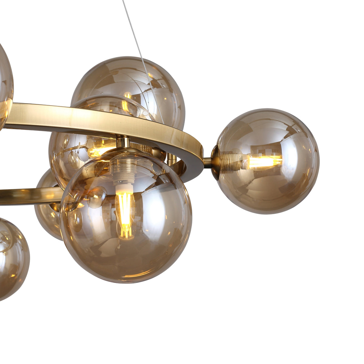 Valencia Ljuskrona Mässing/Amber