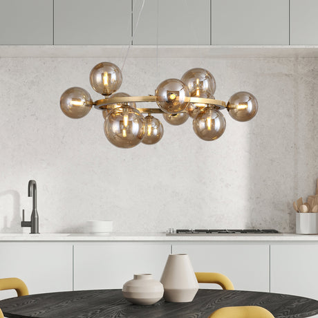 Valencia Ljuskrona Mässing/Amber