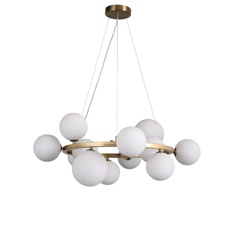 Valencia Ljuskrona Mässing/Opal-Lampconcept.se