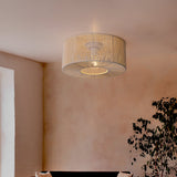 Braided Taklampa Ø46 Raw White-Lampconcept.se