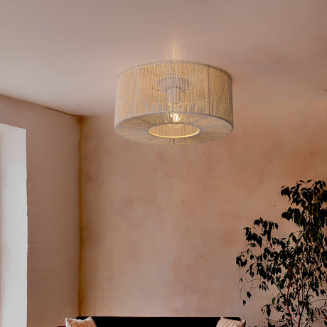 Braided Taklampa Ø46 Raw White-Lampconcept.se