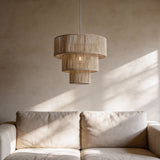 Ronda Braided Taklampa Ø40 Raw White