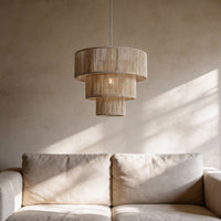 Ronda Braided Taklampa Ø40 Raw White