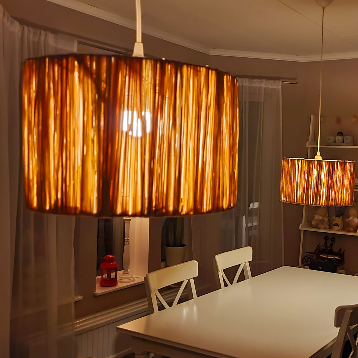 Raffia Taklampa Ø40