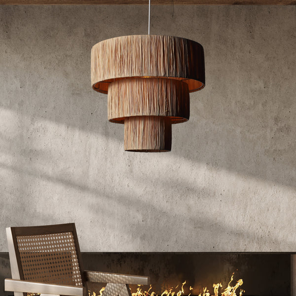 Ronda Raffia Taklampa Ø40-Lampconcept.se
